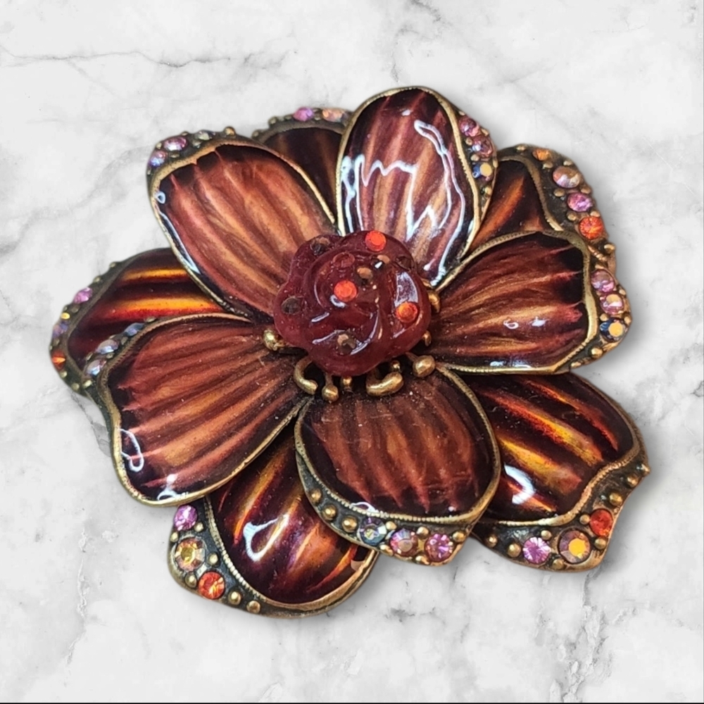 Chico's Multicolor Floral Brooch